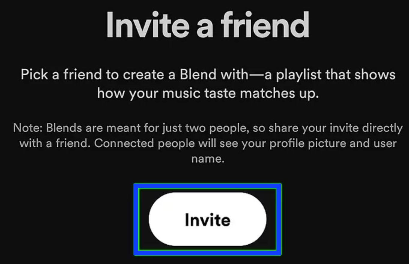 Invite a friend - Spotify Blend 