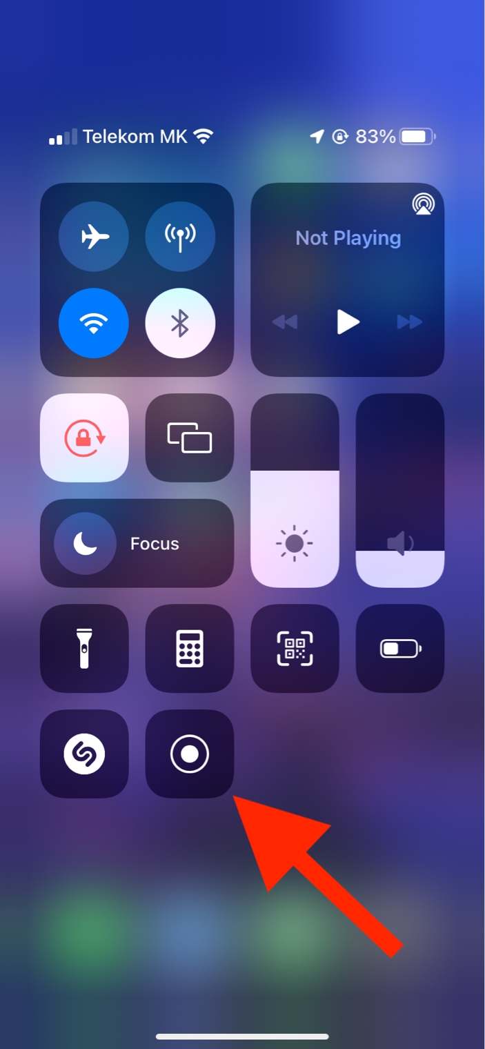 iphone screen recording option