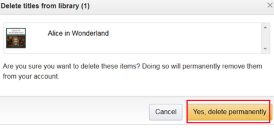 Yes, delete permanently - Amazon 