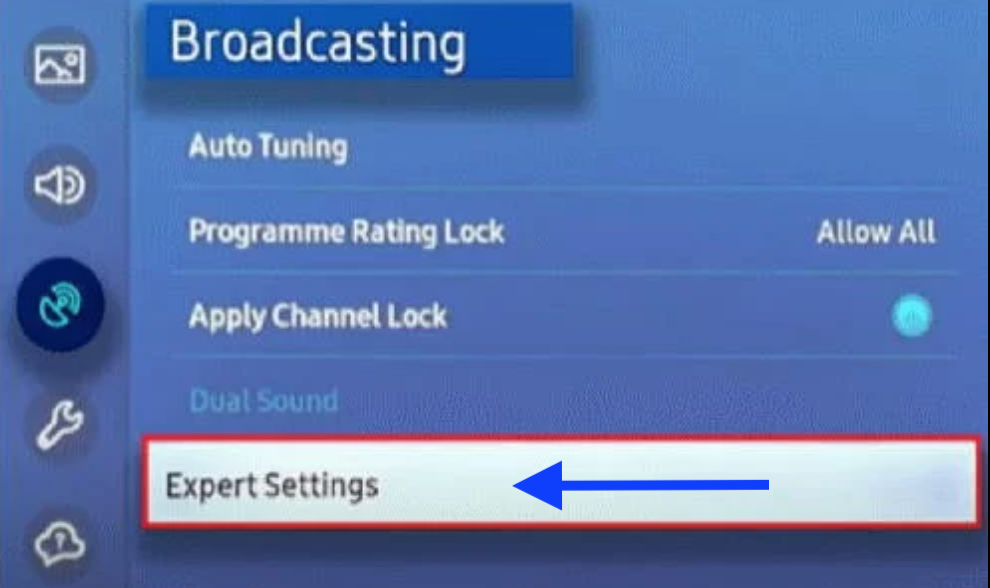 Expert Settings - Samsung TV