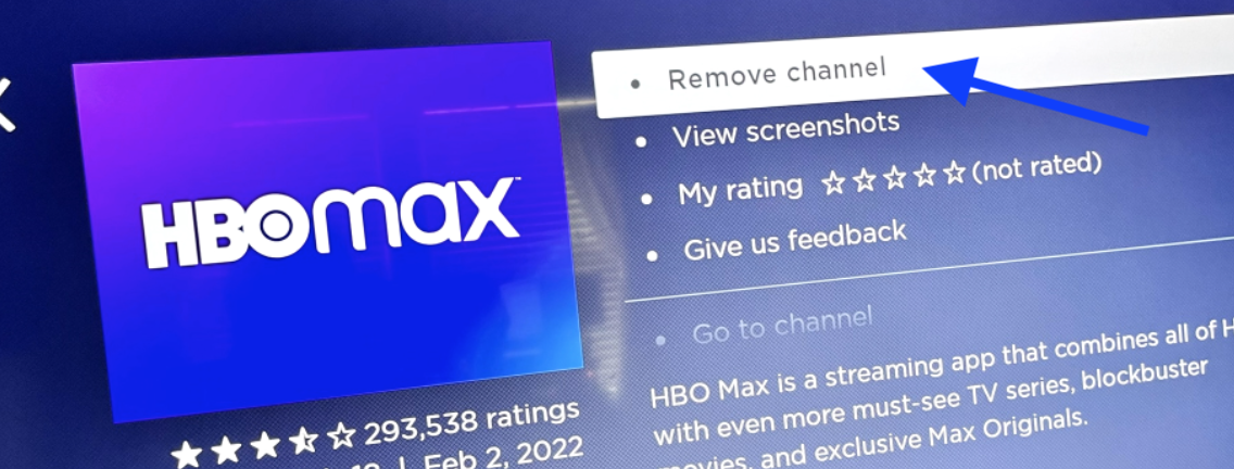 Remove channel - Roku options