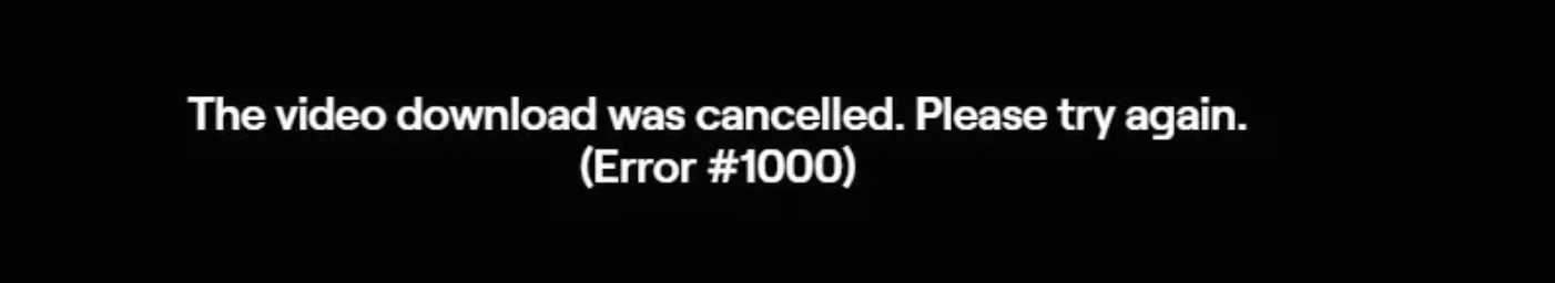 Twitch error message 1000