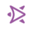 purple unfilled snapchat arrow