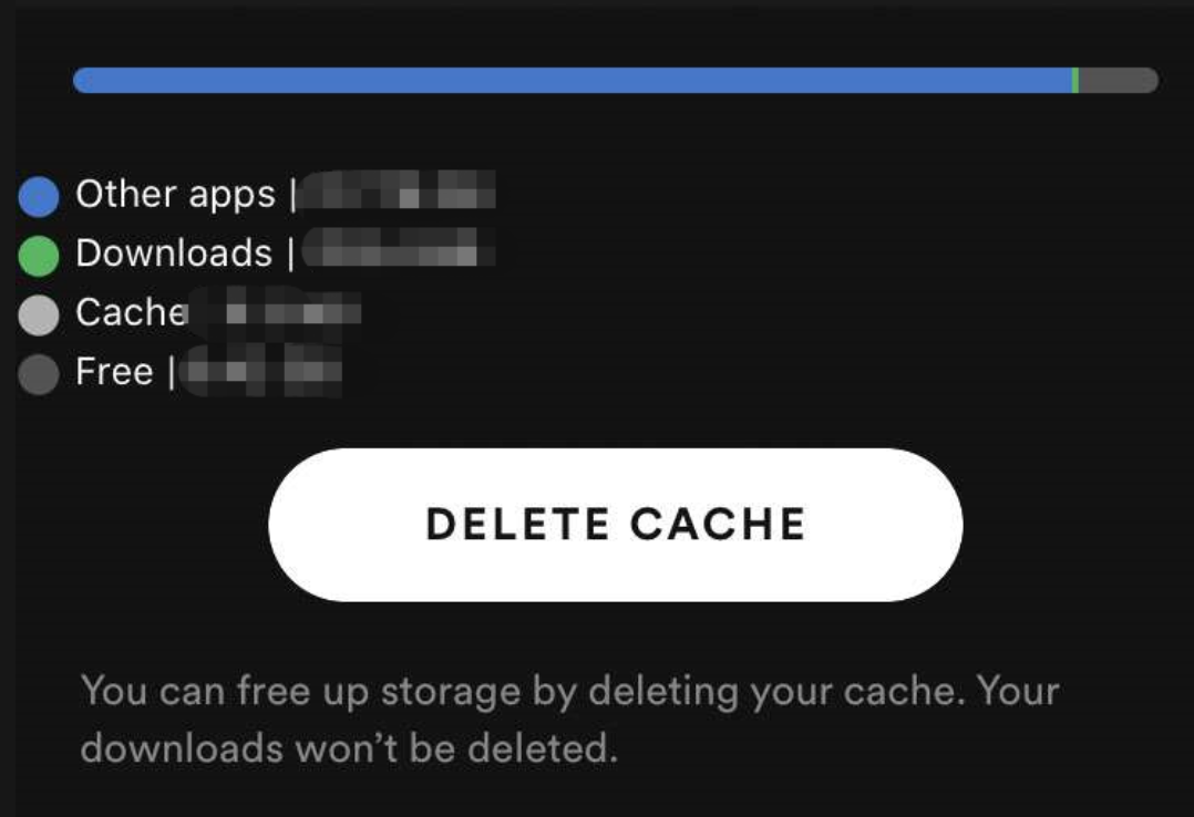 Delete Cache - Spotify