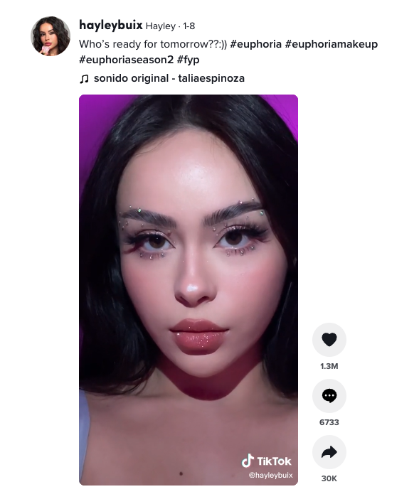 Euphoria-inspired makeup