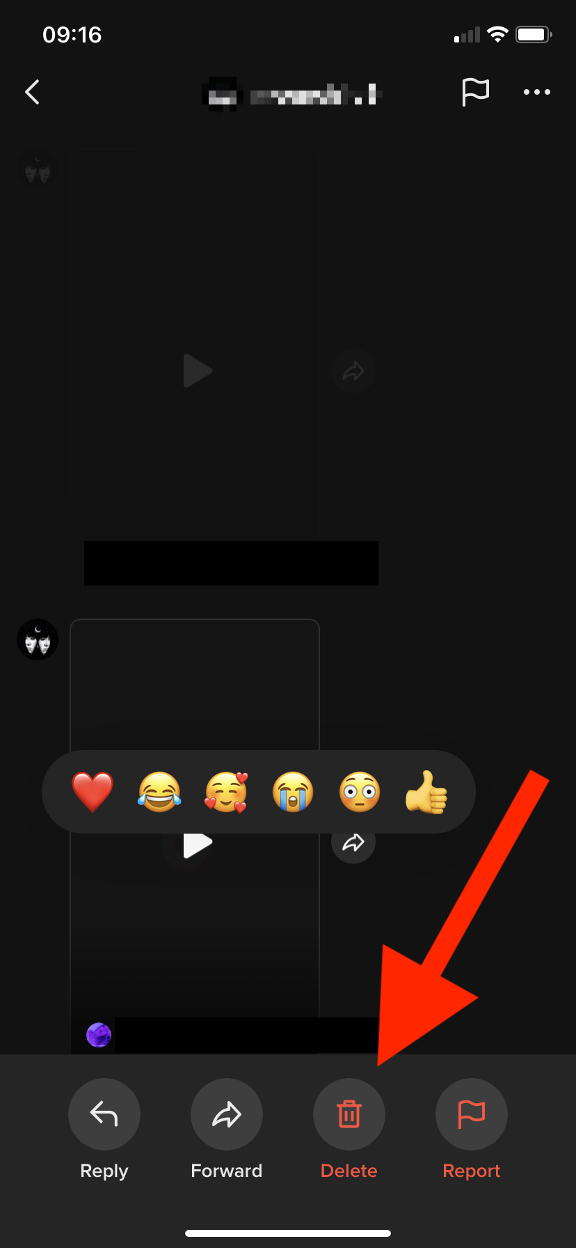 tiktok messages bin icon