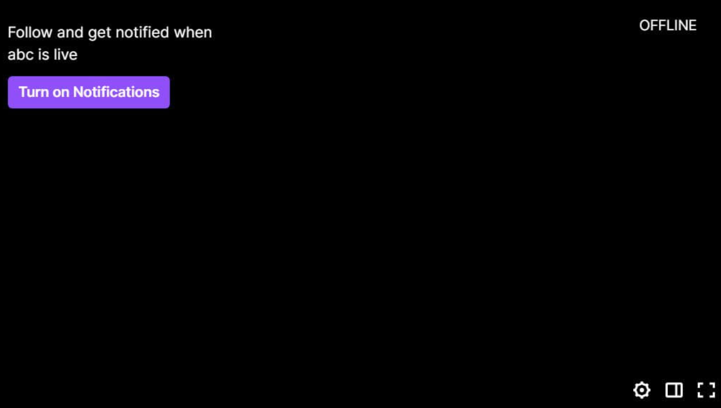 Twitch channel without the offline screen