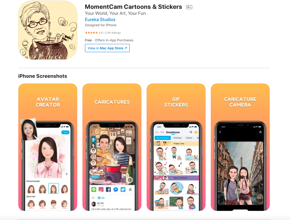 MomentCam Cartoons & Stickers