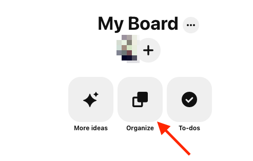Click on the 'Organize' button