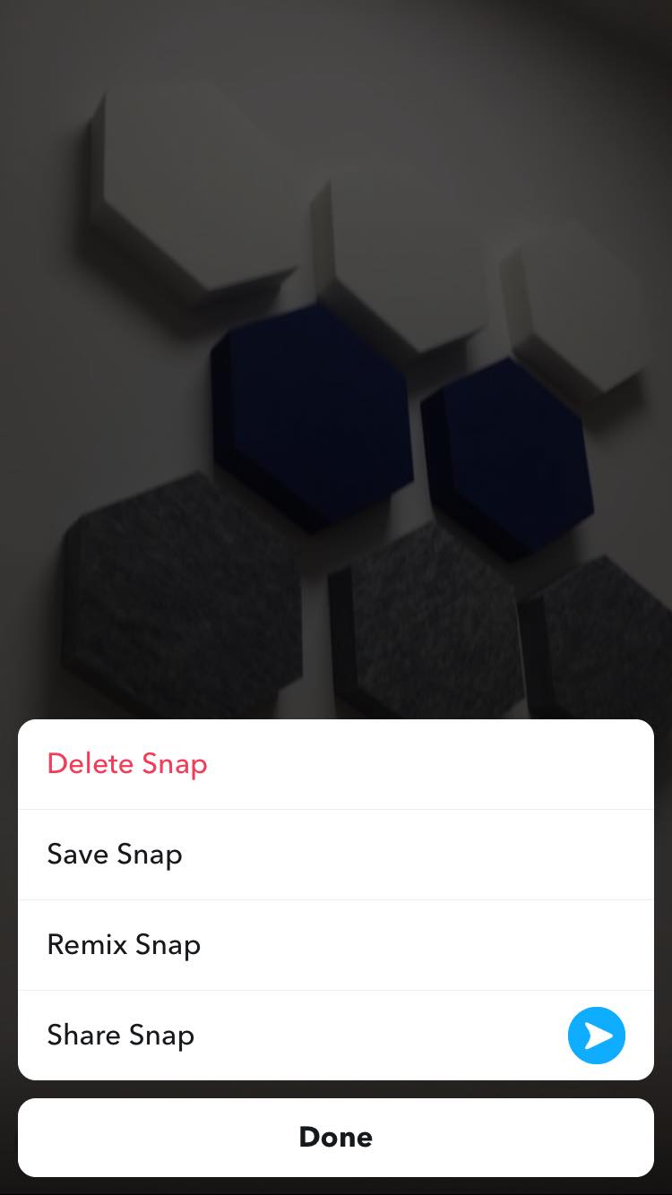 delete snap option
