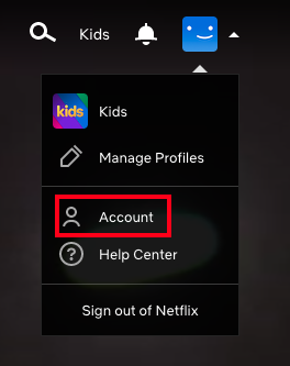 Select 'Account'