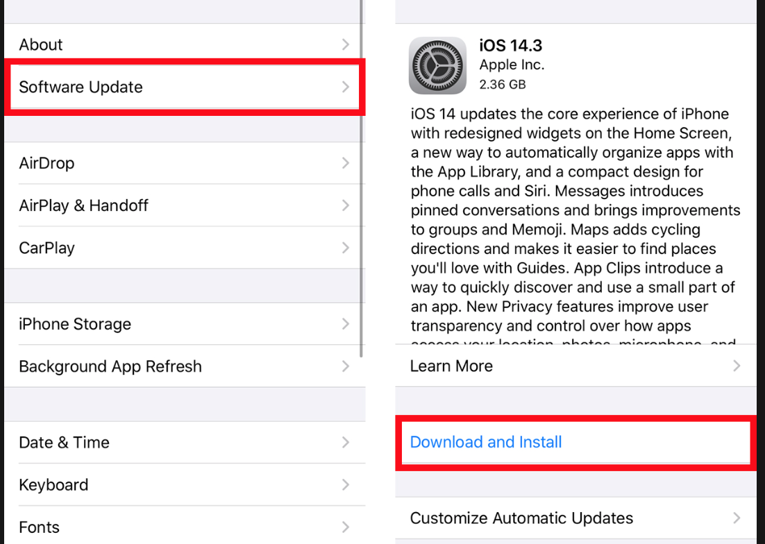 iPhone's Software Update