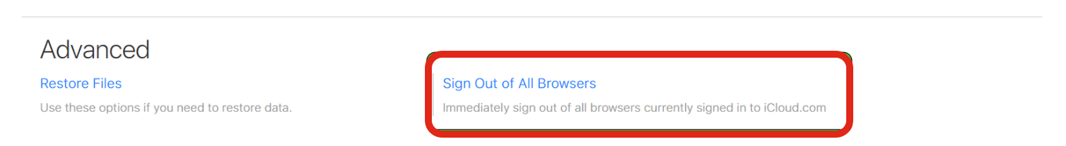 Sign out of all browsers