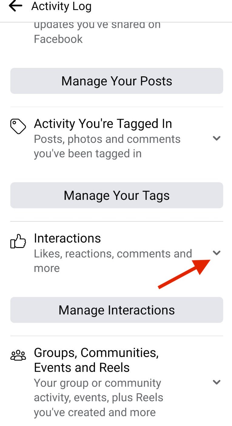 Interactions icon - Facebook