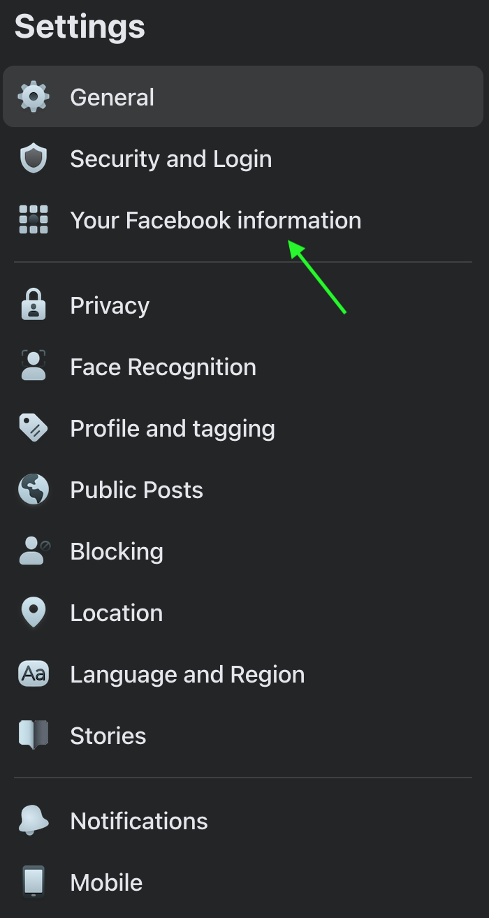 Your Facebook Settings