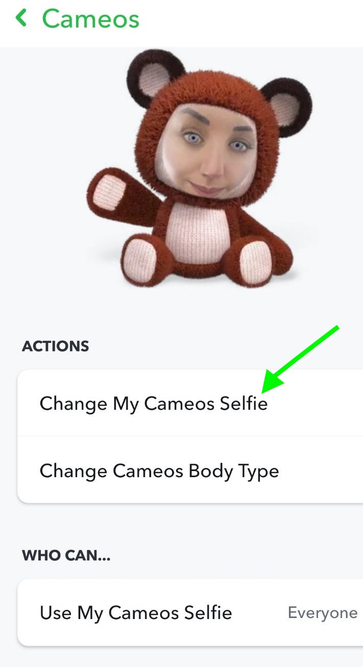 Change My Cameos Selfie