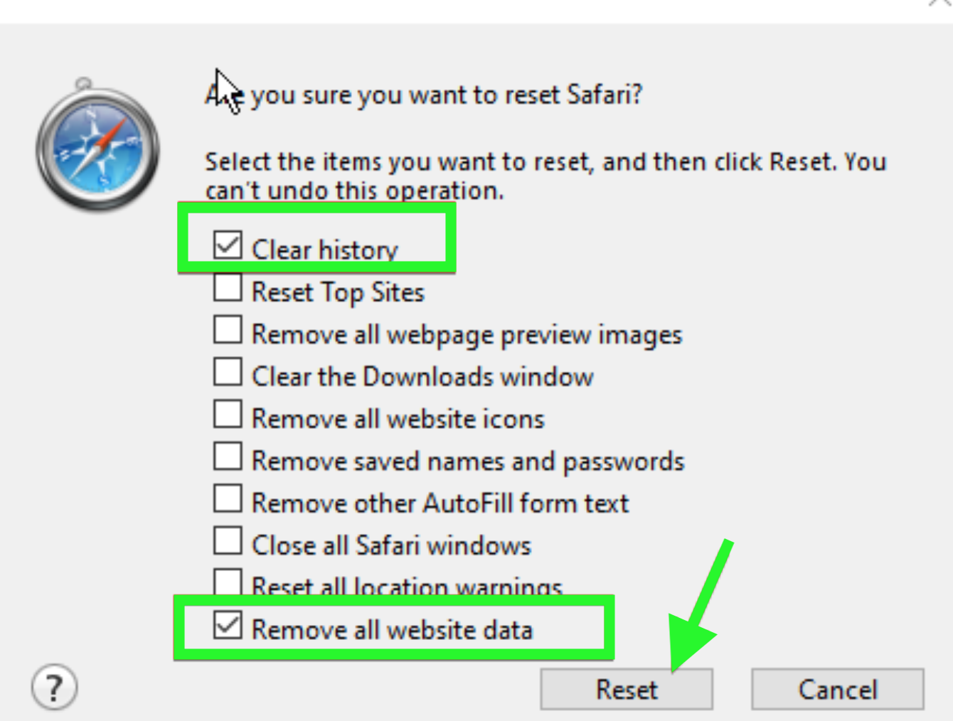 Clear History - Safari browser