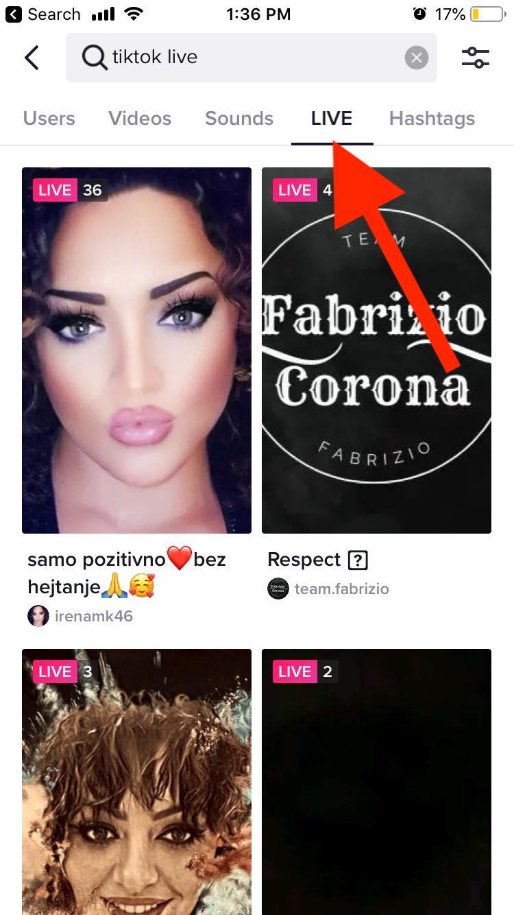 tiktok live tab