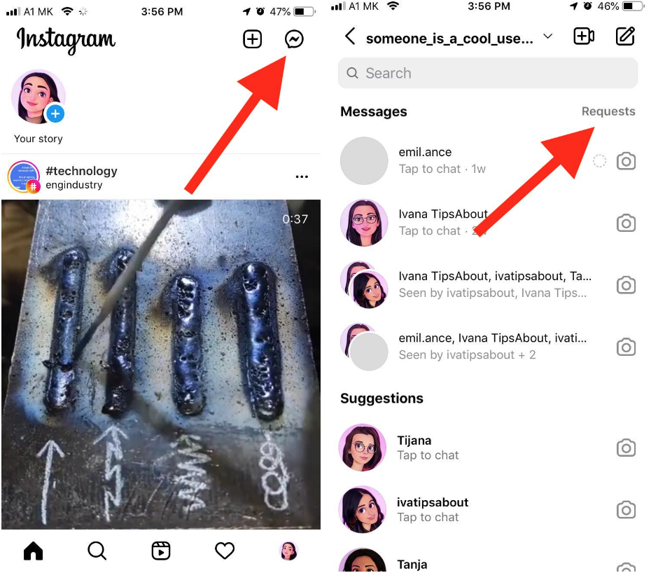 instagram message requests 
