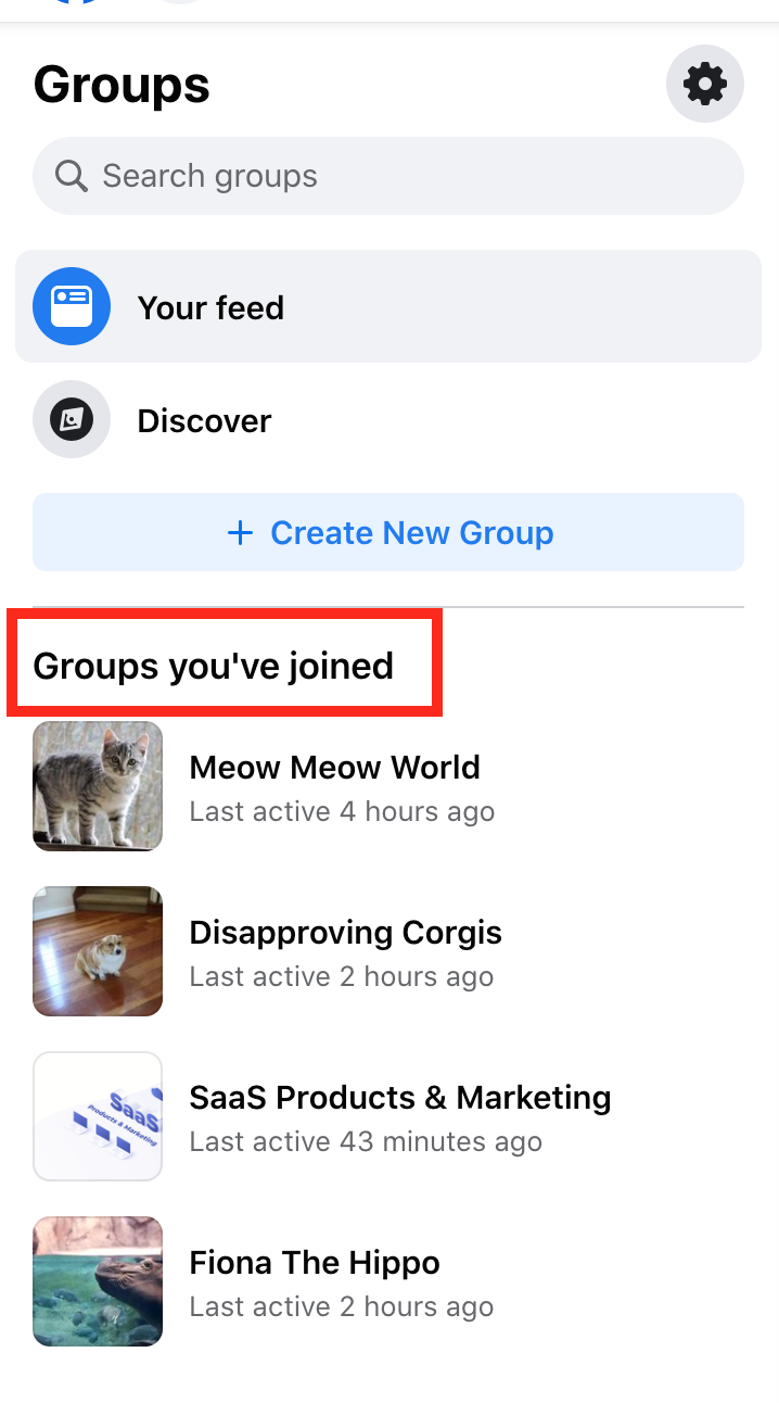 facebook groups you've joined