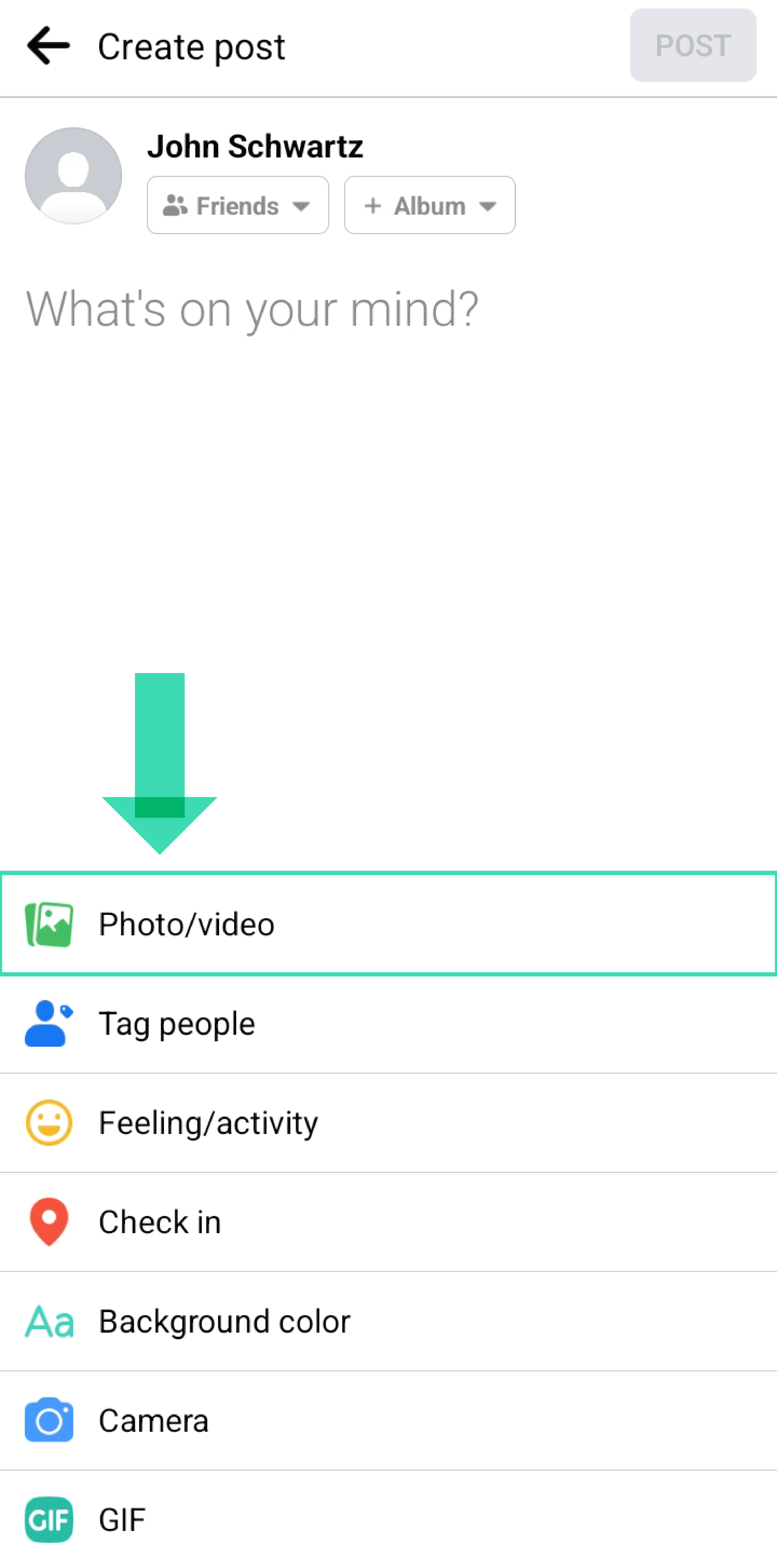 upload photo or video page