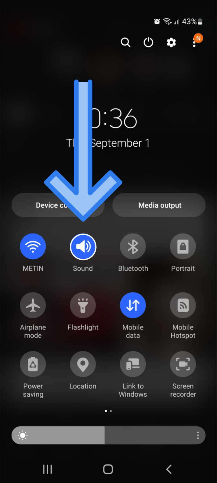 Tap on the ‘sound’ icon