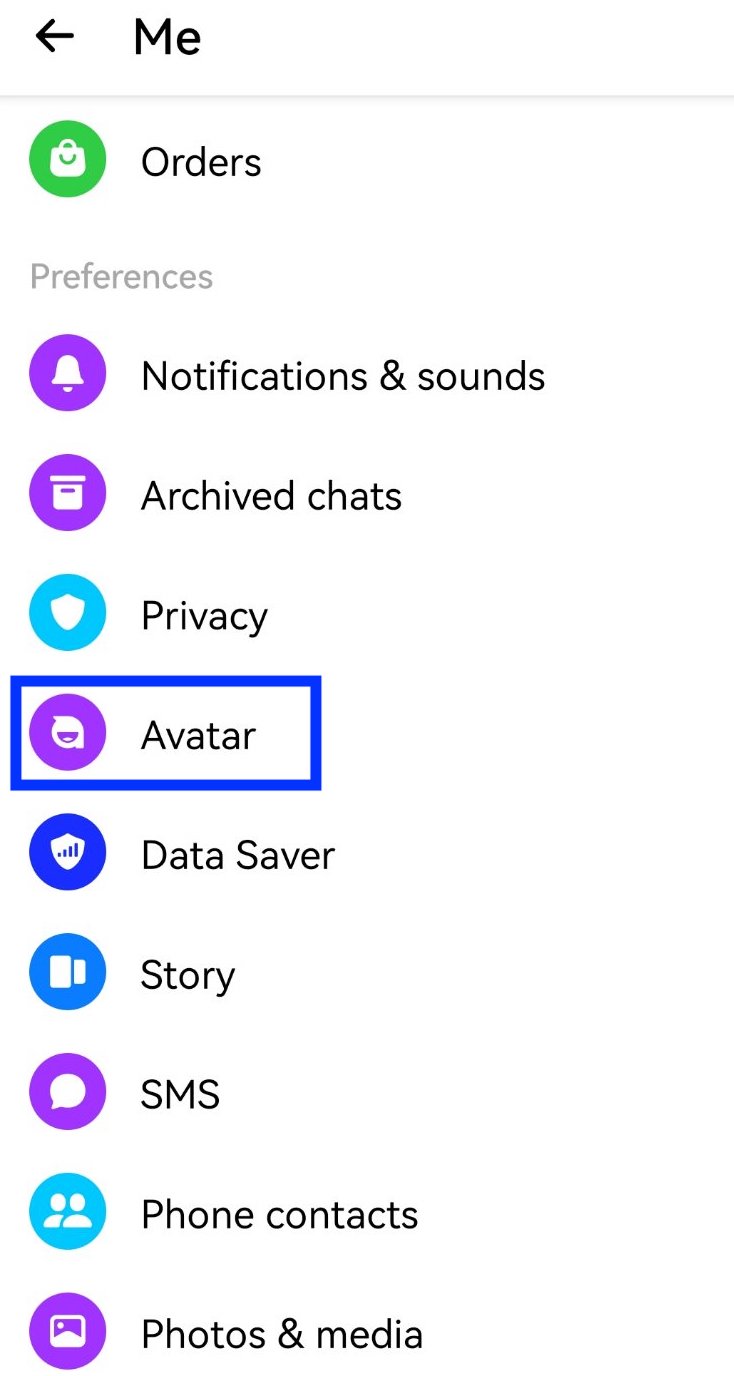 Avatar option - Facebook Messenger