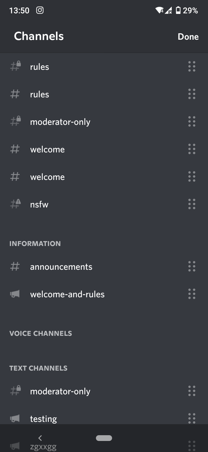 reorder text channels in discord android