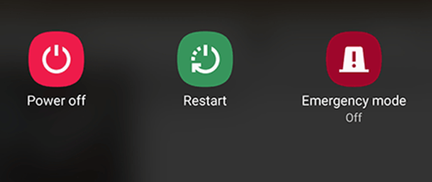 Restart Android device option