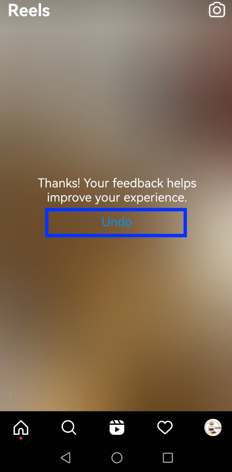 Thanks! Your feedback helps improve your experience - Instagram