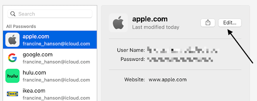 Saved Passwords on MacOS