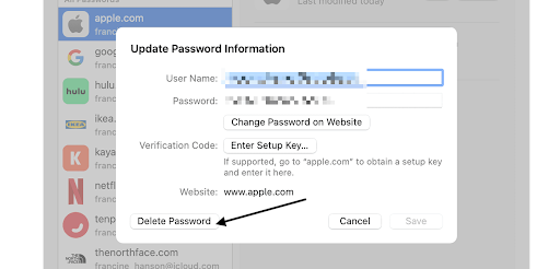 Saved Passwords on MacOs