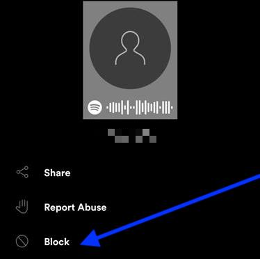 Block someone on Spotify
