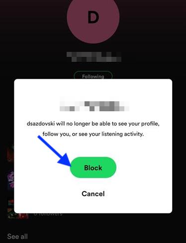 Block someone on Spotify